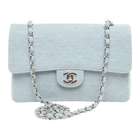 light blue chanel flap|Chanel shoulder bag blue.